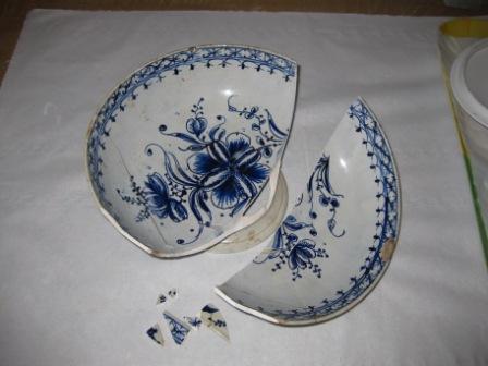Bowl before restoration